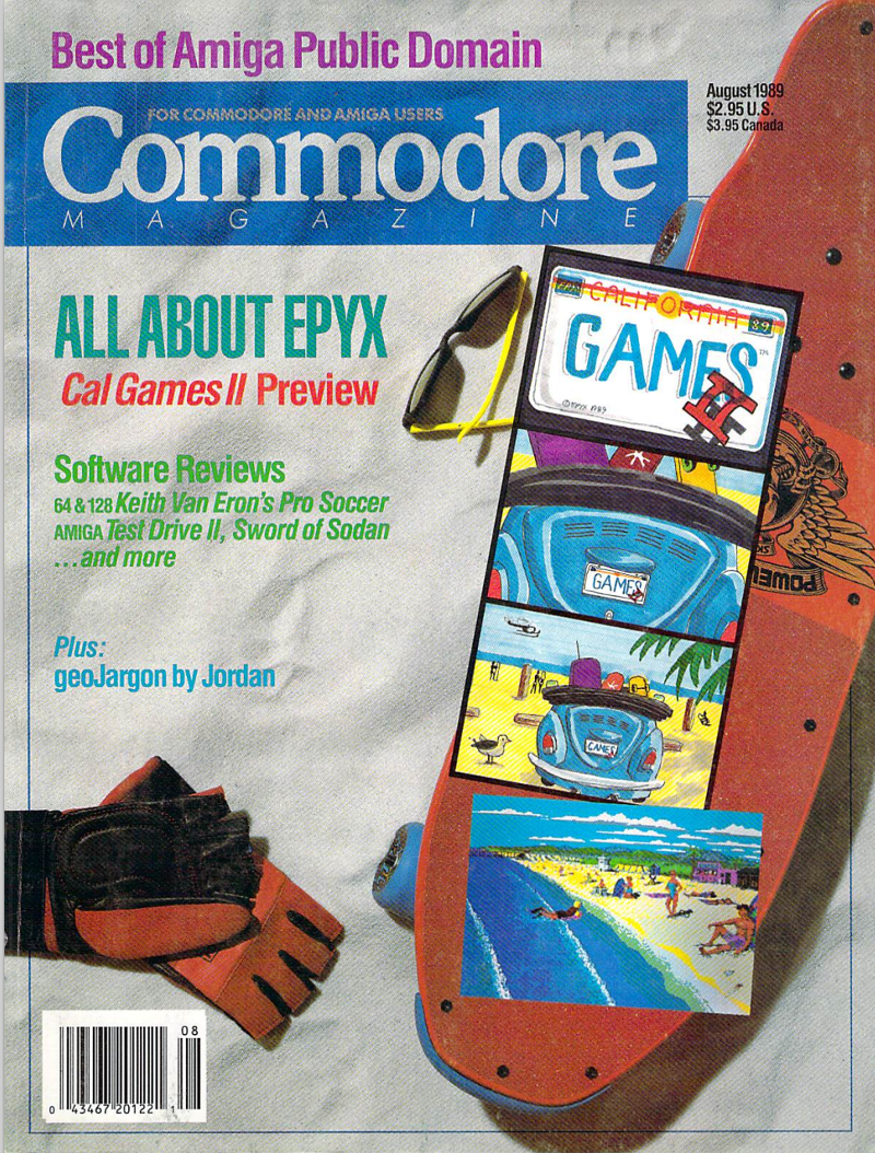 Commodore Magazine, August 1989, cover