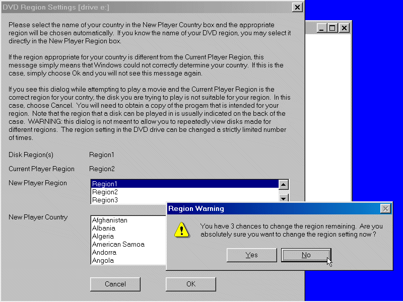 Region Change Warning Dialogue