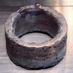 Ring of refined plutonium metal, 5.3 kg mass