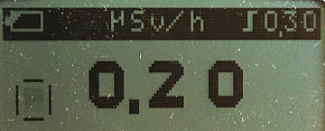 Radiation monitor: 0.20 μSv/h