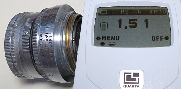 Radiation monitor: 1.51 μSv/h