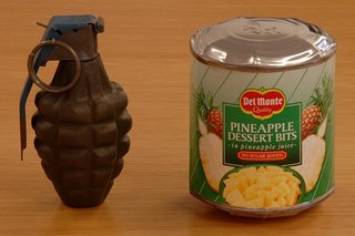 Two pineapple grenades