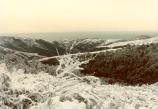 Snow in Marin County California: View toward the Pacific