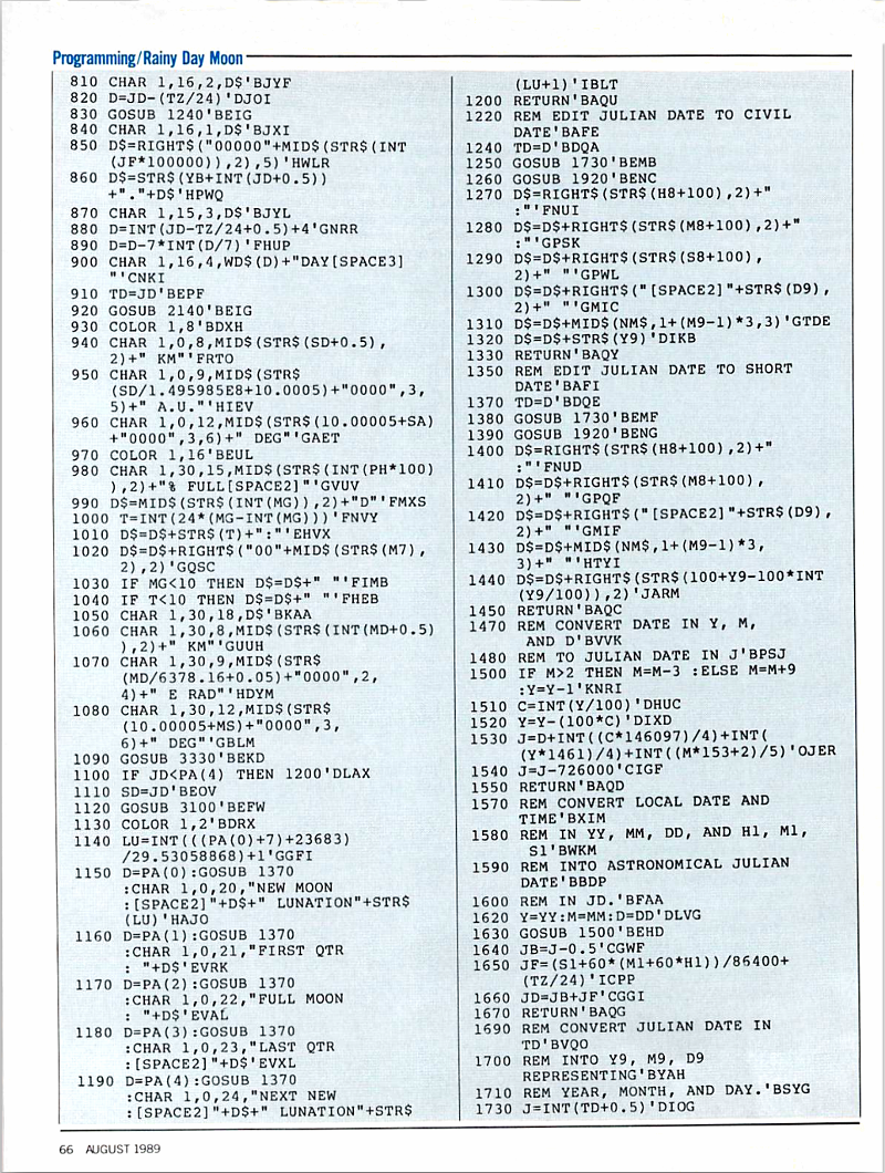 Commodore Magazine, August 1989, page 66
