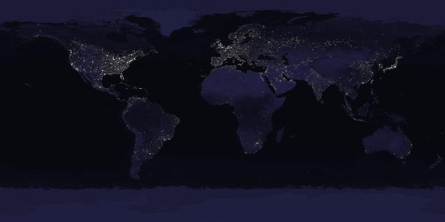 Night image: Land, Ocean Colour, Sea Ice, City Lights