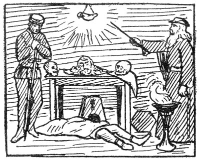 Fig. 39.  How to Cut a Man's Head Off.