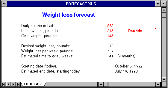 Calorie Calculator For Weight Loss Goal