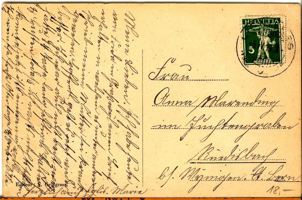 Back of post card