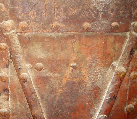 Inscription on Door of Prison Cell in Hôtel de Commune