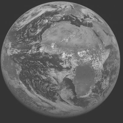Meteosat-7 imagery for 2005-06-21 12:00 UTC Copyright  2005 EUMETSAT