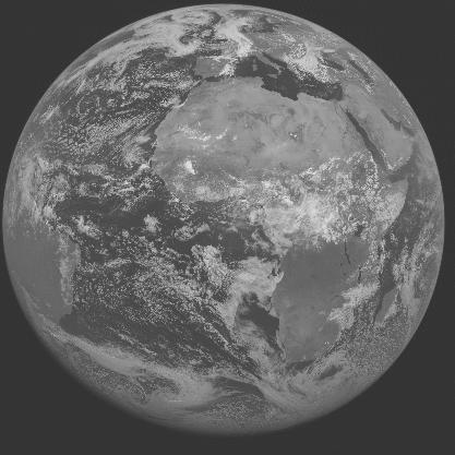 Meteosat-7 imagery for 2005-07-04 12:00 UTC Copyright  2005 EUMETSAT
