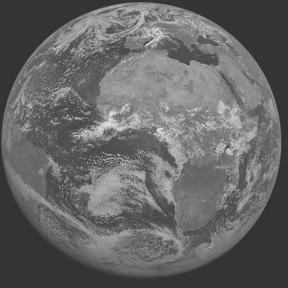 Meteosat-7 imagery for 2005-07-18 12:00 UTC Copyright  2005 EUMETSAT