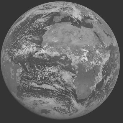 Meteosat-7 imagery for 2005-08-04 12:00 UTC Copyright  2005 EUMETSAT
