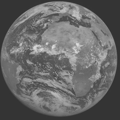 Meteosat-7 imagery for 2005-08-05 12:00 UTC Copyright  2005 EUMETSAT
