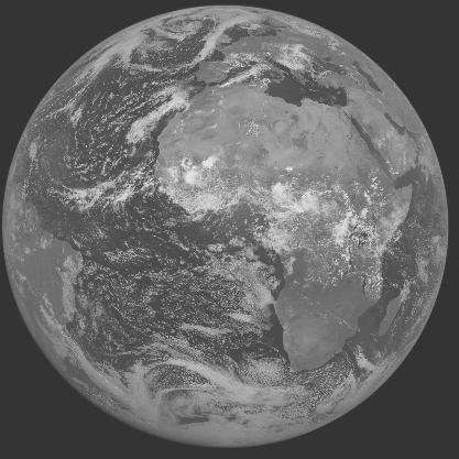 Meteosat-7 imagery for 2005-08-18 12:00 UTC Copyright  2005 EUMETSAT