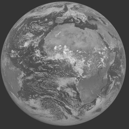 Meteosat-7 imagery for 2005-08-23 12:00 UTC Copyright  2005 EUMETSAT