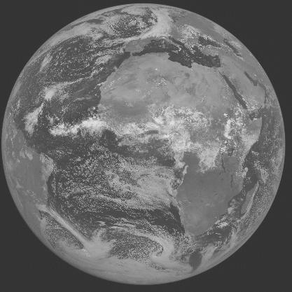 Meteosat-7 imagery for 2005-08-25 12:00 UTC Copyright  2005 EUMETSAT