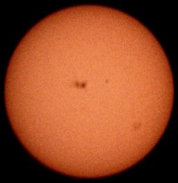 Summed photograph of sunspot group, 2000 September 23